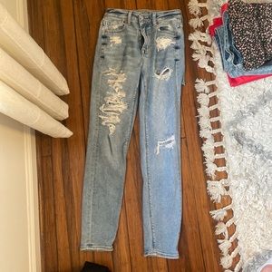 American eagle trench mom jeans 000